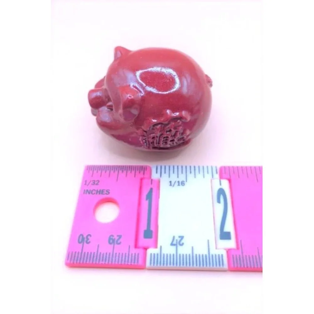 Adorable Cinnabar Pig Carving